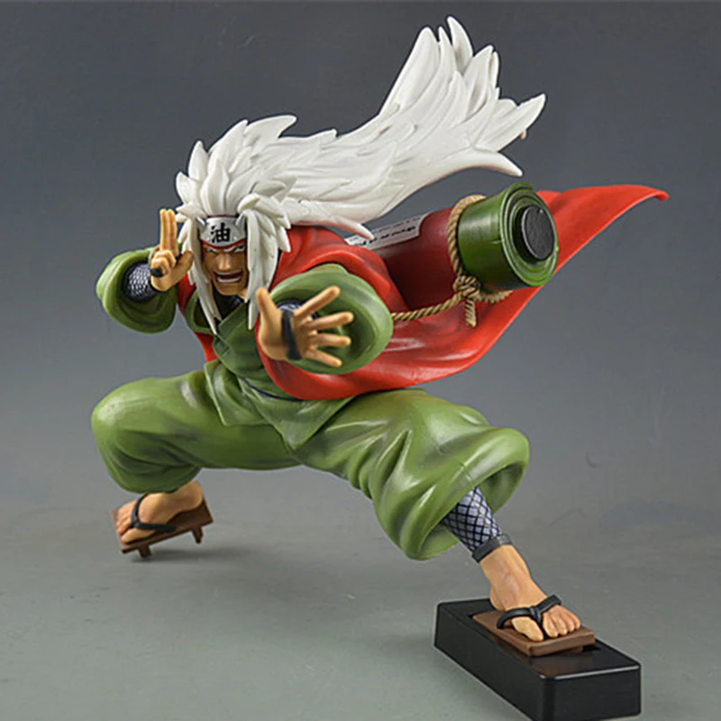 

Naruto Shippuden GK Toad Sage Jiraiya Action Figure Anime Model 25CM PVC Perverted Hermit Battle Version Statue Collectible Toys