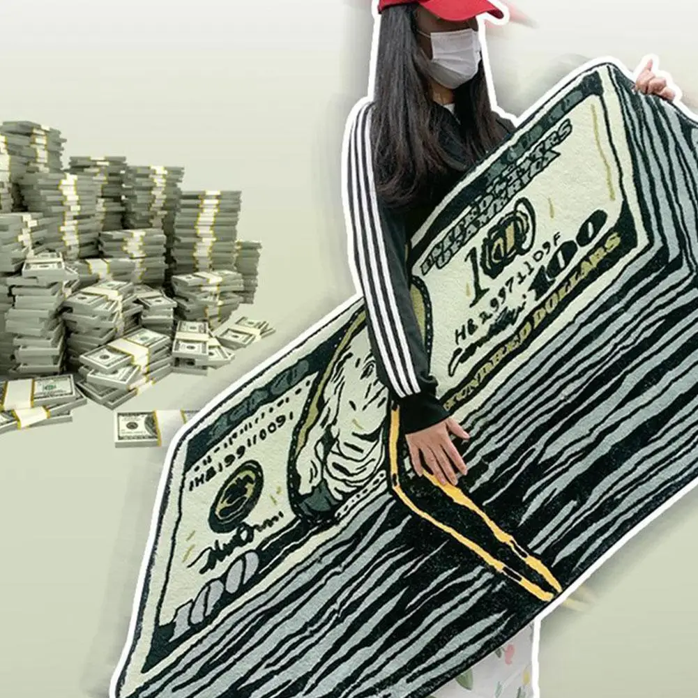 Креативный долларовый ковер уютные мягкие коврики для спальни прикроватный