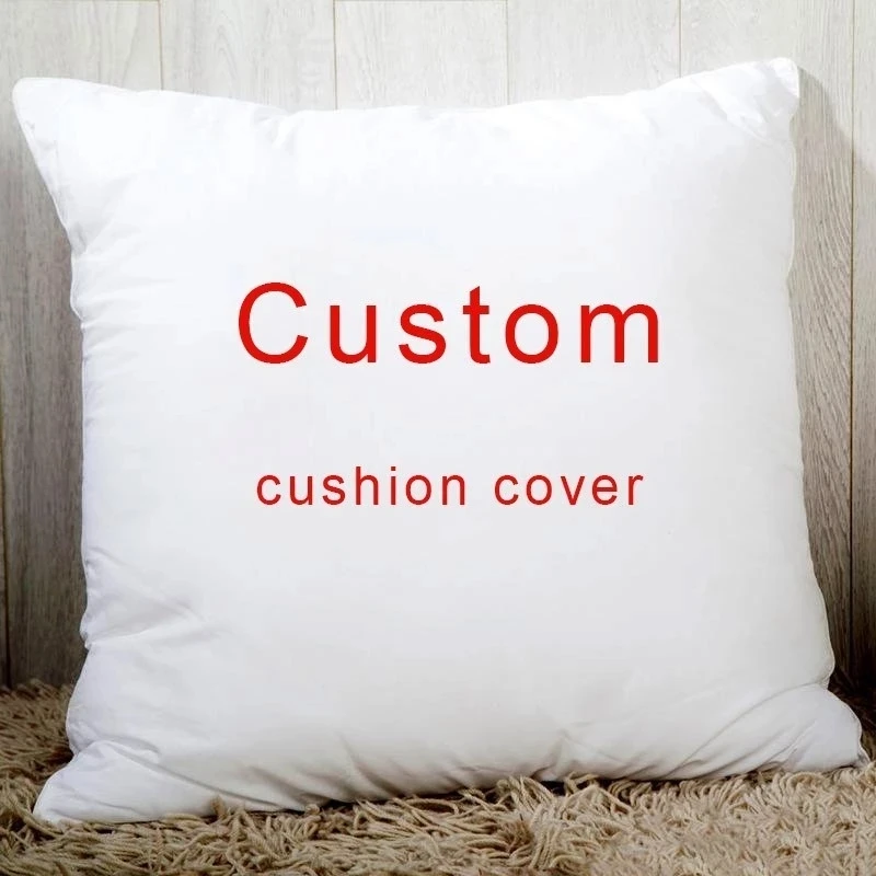 

Custom Cushion Cover Wedding Pictures Choose Your Text Logo Or Image 18" Personalized Pillow Case For Sofa Bed Chair Window Seat