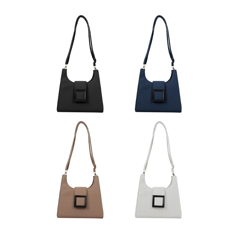 

Ladies Shoulder Bag Fashtion Underarm Bag Tote PU Handbag Zippered Clutch Purse