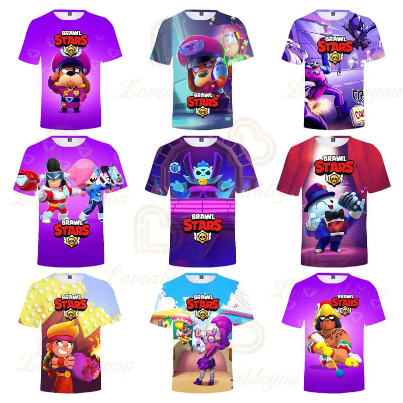 

Child T Shirts SUV Mr.P Poco and Star, Shoot Game 3D T-shirt Babys Clothing Cute Janet Bonnie Ruffs Kids Tops Boys Girls
