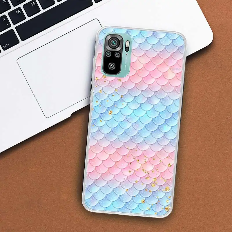 Чехол для телефона с изображением рыбьей чешуи Xiaomi Poco M3 M4 M5 M5S X3 GT X4 F6 X5 X6 Pro F5 F4 F3 F2 F1