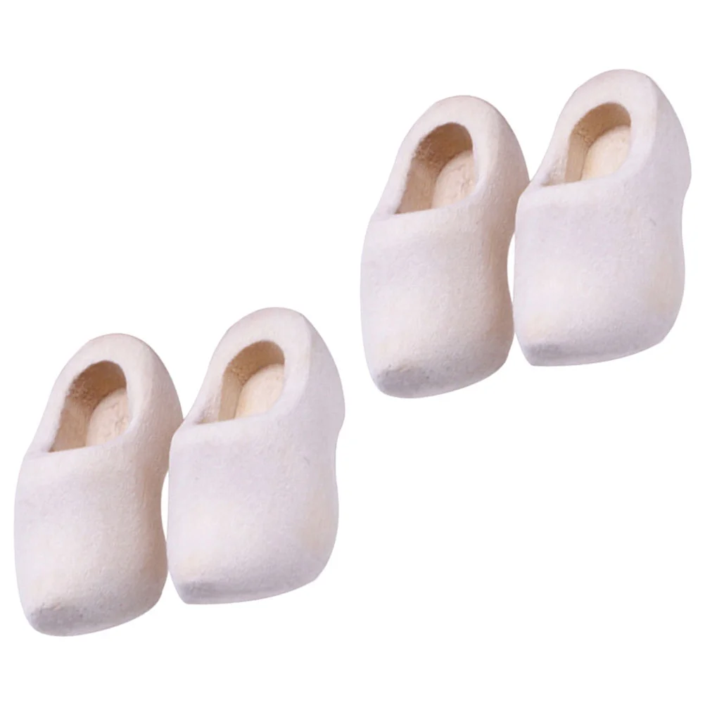 2 пары сабо для дома мини-орнамент декор модель обуви Klompen DIY деревянные