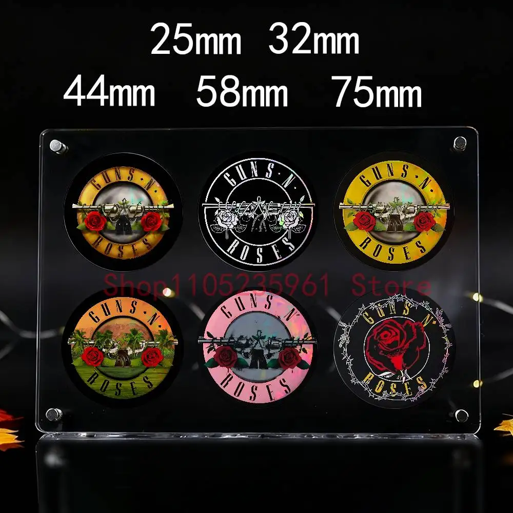 Фото G-Guns N R-Roses 32 мм 58 мм 75 мм 44 мм 25 мм значки аниме броши DIY булавки украшения подарки на день рождения и день Святого Валентина №4