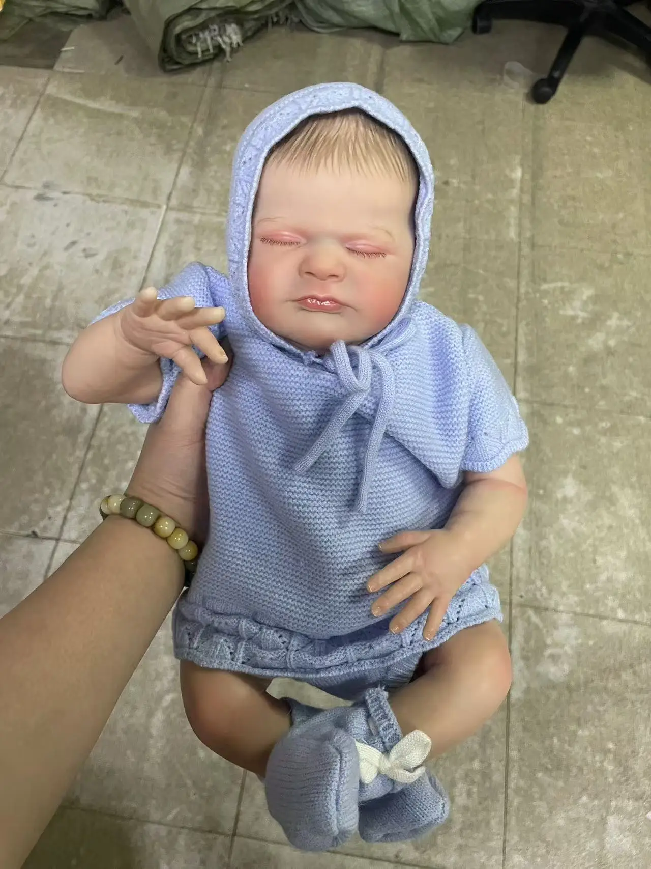 45 см кукла Max Reborn для новорожденных спящая мягкая виниловая 3D роспись с волосами