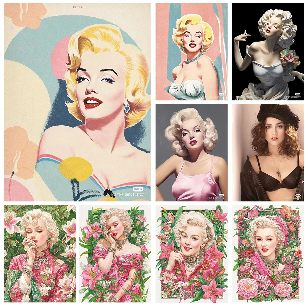 Сумка на Молнии 5D Сделай Сам Мэрилин Монро Набор для алмазной живописи с вышивкой