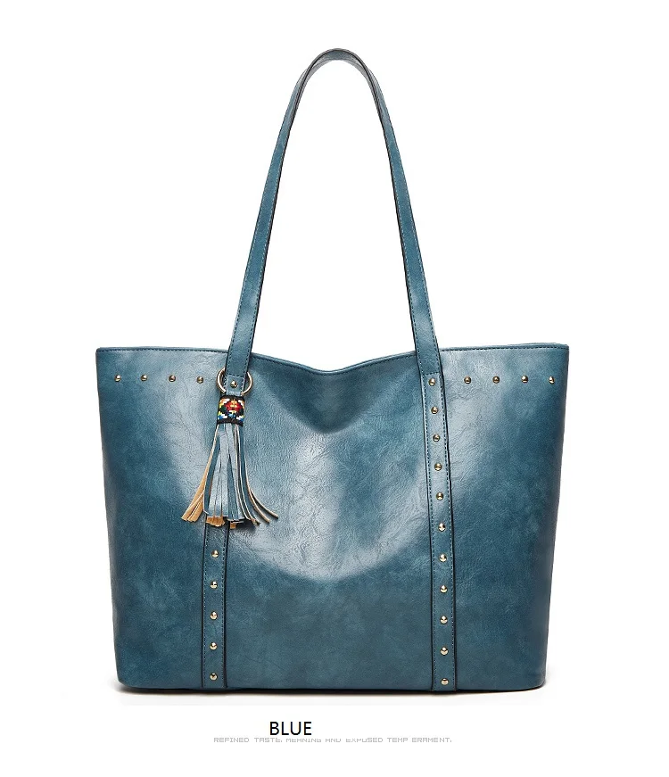 

2022 Winter Lady Fashion PU Leather Shopping Bag for Business with Logo for Women New European and American Fashion Retro