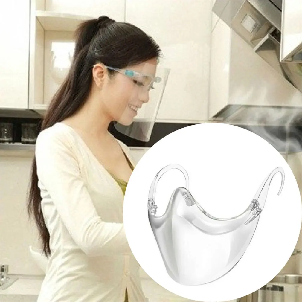 Protective Mask PC Material Anti-dropping Anti-smog Convenient Face Shield Head-mounted Transparent Mask