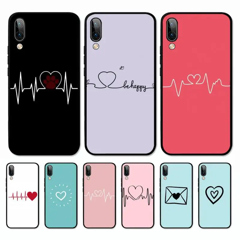 

Love Heart Shape Lovers Phone Case for Vivo Y91C Y11 17 19 17 67 81 Oppo A9 2020 Realme c3