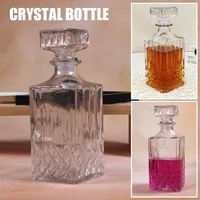 liquor whiskey decanter retro glass crystal bottle