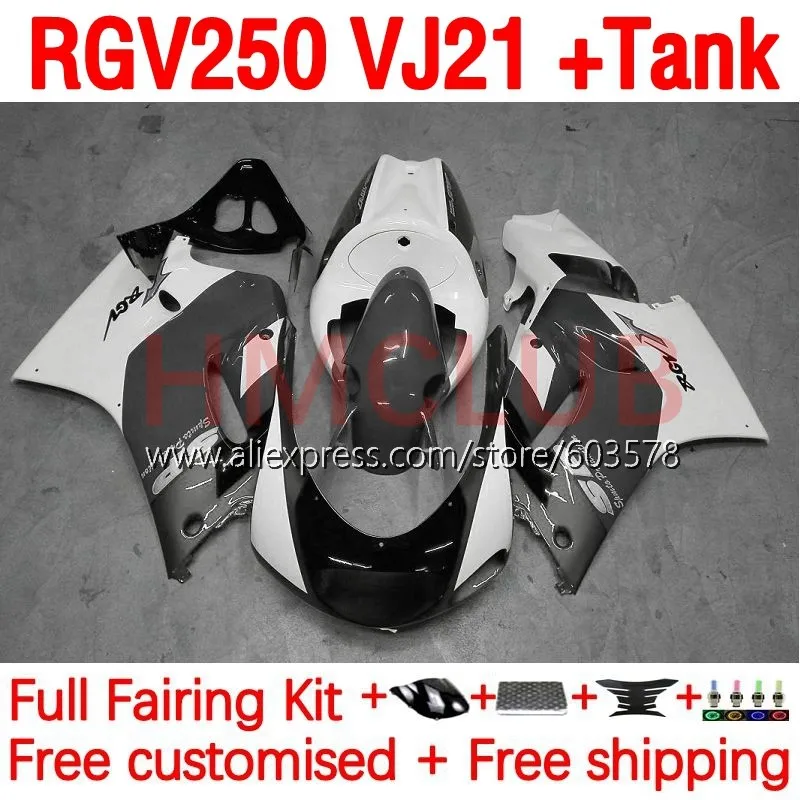 

Body+Tank For SUZUKI RGV250 SAPC VJ21 RGVT-250 RGVT RGV 250 RGVT250 88 89 VJ 21 RGV-250 1988 1989 Fairings 182No.152 grey white