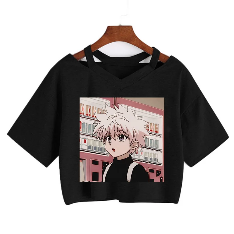 Японское аниме Hunter X футболка с изображением охотника Killua Zoldyck забавный