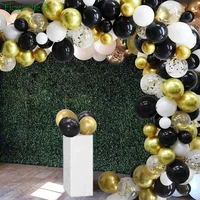 125pcs white gold black balloon arch garland kit confetti balloons for graduation party wedding birthday baby shower decorations
