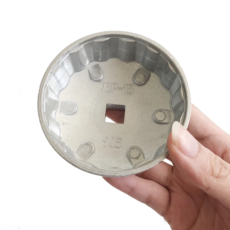 Гаечный ключ для масляного фильтра алюминиевый 1/2 с квадратным приводом 73 мм 15