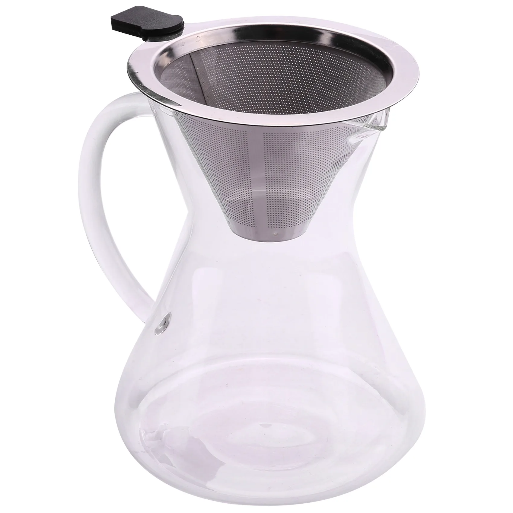 

400Ml Pour Over Coffee Maker Drip Thicken Glass Container Hand Percolators Stainless Steel Coffee Filter Home Drinkwares
