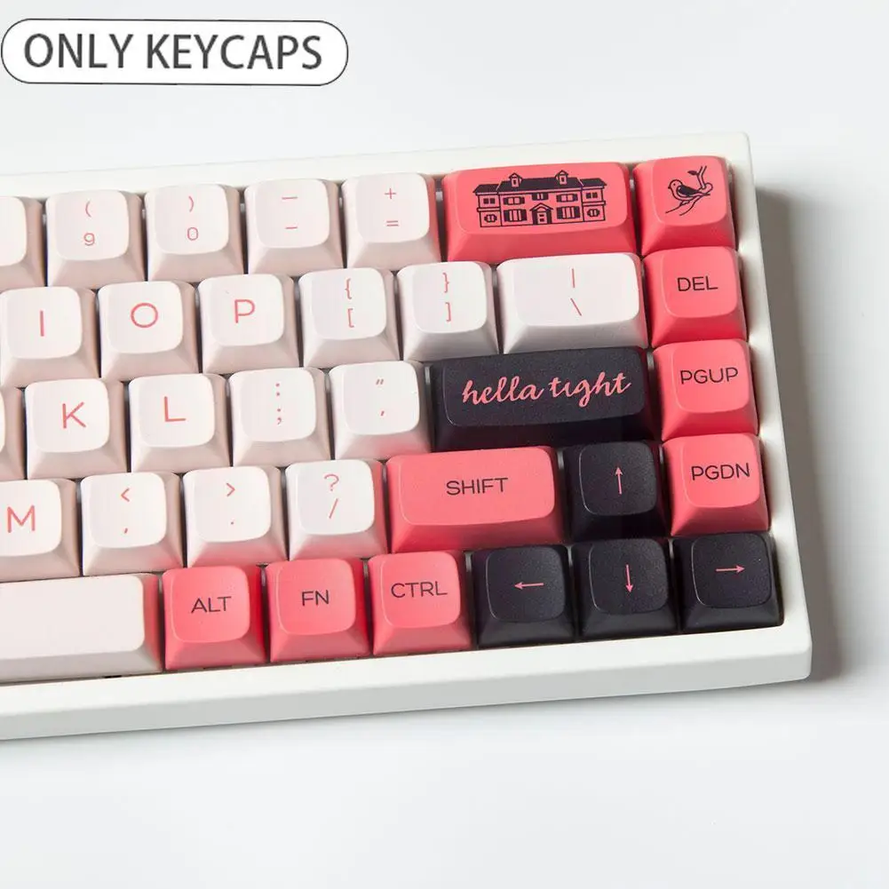

104/87/61 Keys PBT Miami Double Color Backlight Keycap Universal Column For Ikbc MX Annie Mechanical Keyboard J8K8