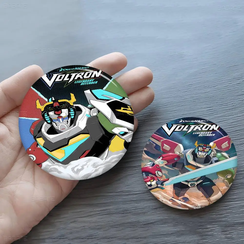 Фото Значки-пины с надписью «Аниме V-Voltron L-Legendary Defender», креативные броши, украшения для рюкзаков и одежды, подарки №5