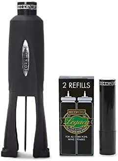 

Wine Bottle Opener with 3 Refill Cartridges (Black) Destapador Cute bottle opener Llavero multifuncional Destapador botella cerv