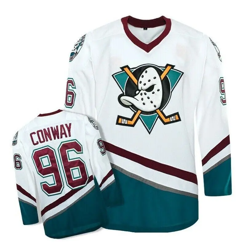 Classic Ice Hockey Jersey Charlie Conway 96# Mighty Ducks Jersey 99# Adam  Banks Jersey Movie Hockey Sport New Sweater Embroidery - AliExpress