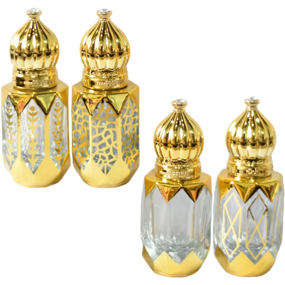 

4Pcs Small Glass Roller Bottle For Essential Oils for Packing Home Friends