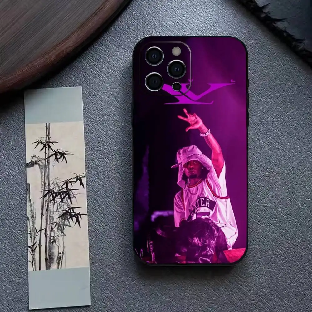 Фото Чехол для телефона Rapper P-Playboi Carti для iPhone 17, 16, 15, 14, 13, 12, 11 Plus, Pro Max и других моделей, мягкий черный чехол №2