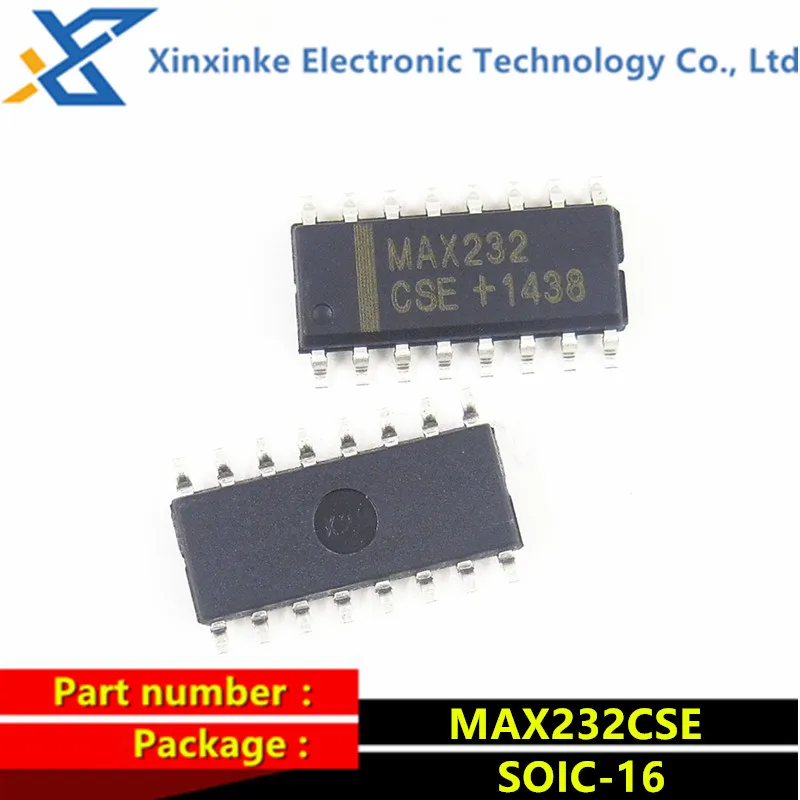 

10PCS MAX232CSE MAX232ESE MAX232 SOIC-16 RS-232 Transceiver SMD Chip