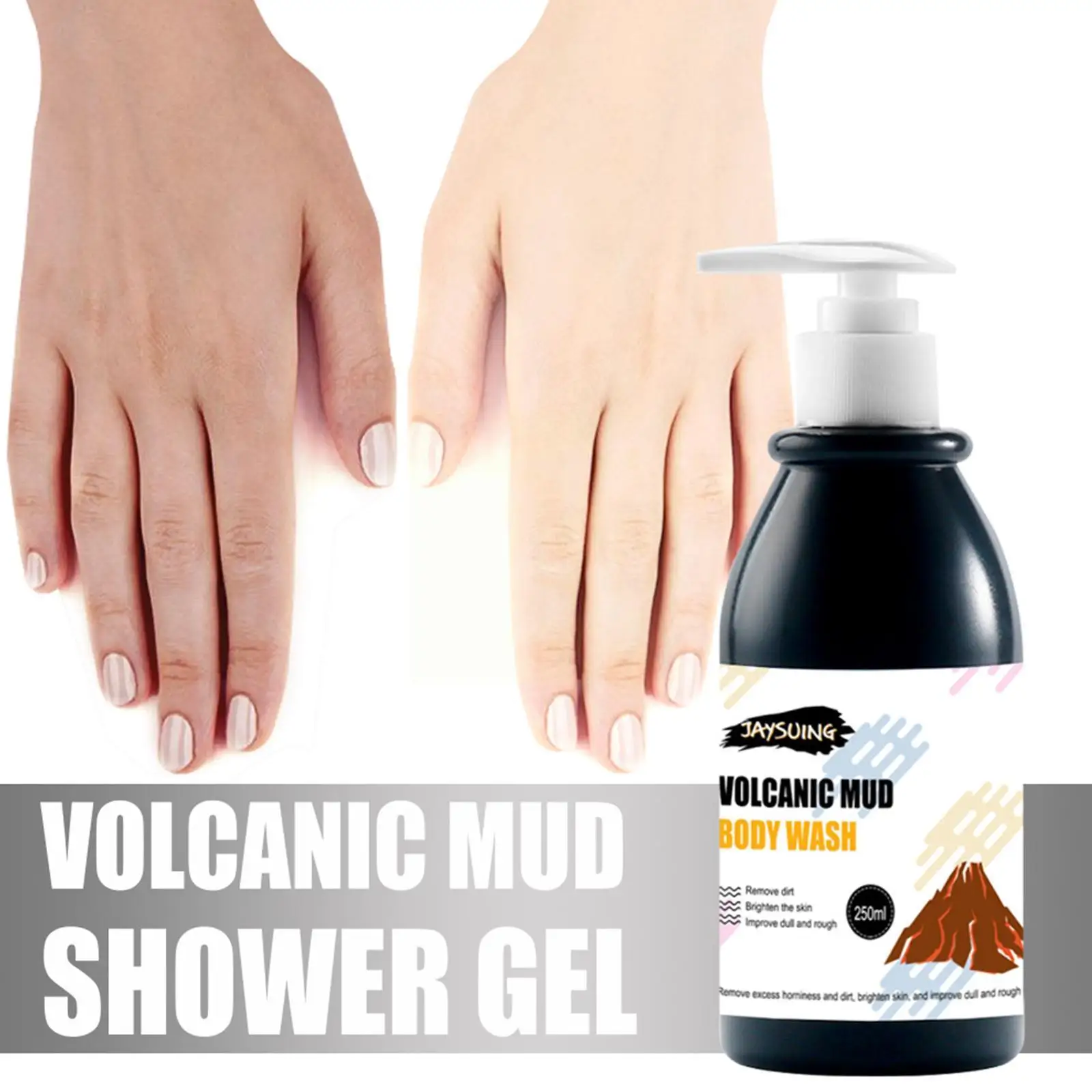 

250ml Whitening Body Shower Gel Volcanic Mud Shower Cleaning Fast Whitening Body Remove Body Skin Gel Care Wash Whole White I8i6