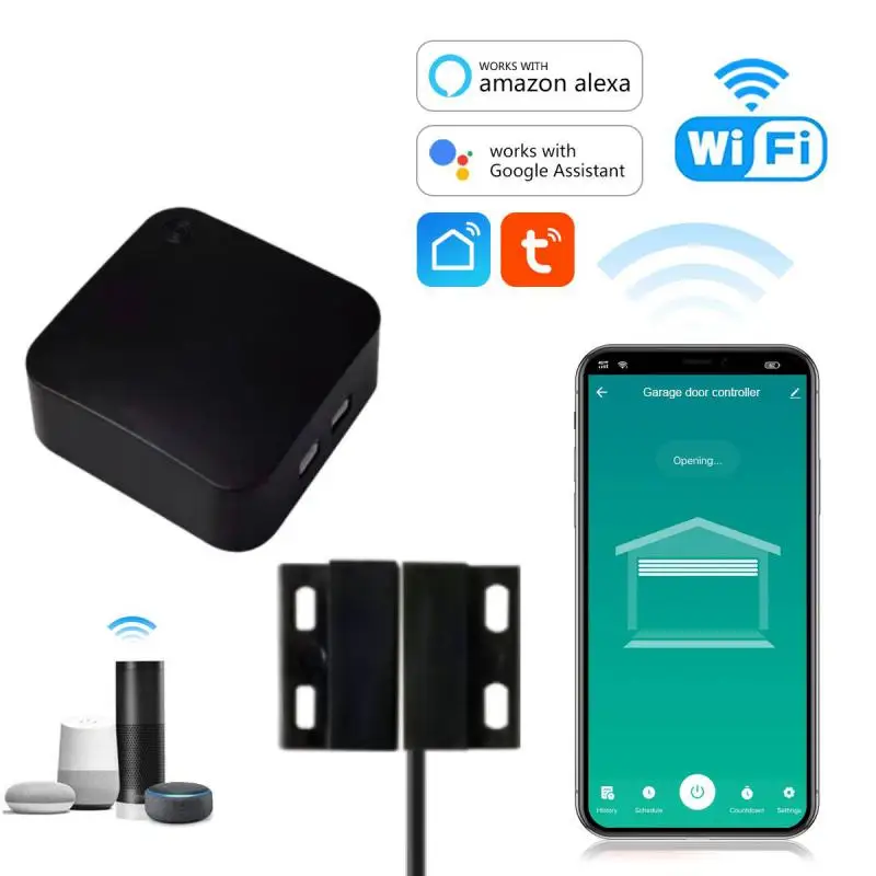 

Tuya Wifi Garage Door Switch Intelligent Garage Door APP Remote Conrtrol Wireless Controller Work With Alexa Google Home