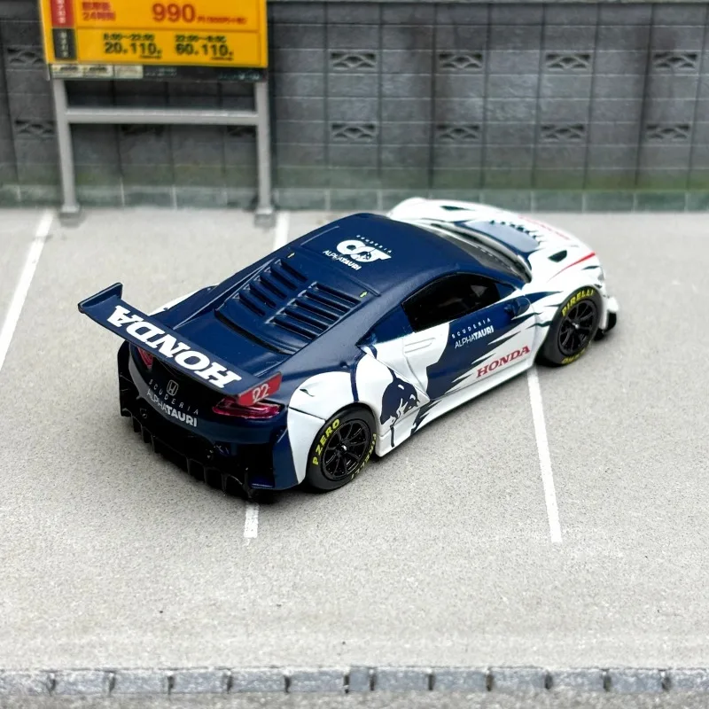 Масштаб 1/64 игрушечный автомобиль MINIGT Honda NSX GT3 EVO Alpha Tauri из сплава отлитый под