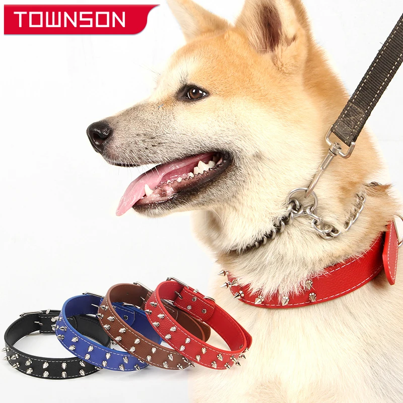 

Punk Rivet Dog Collar Adjustable Durable Military Tactical Dog Collars Large Dog Training Accessories Anti-Bite Dog Neck Strap