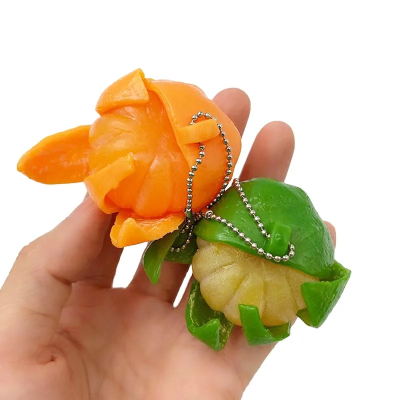 

Mochi Antistress Hand Pop It Squishy Cute Fruit Orange Keychain Kawaii Fidget Squeeze Decompression Toys For Kids Xmas Gifts
