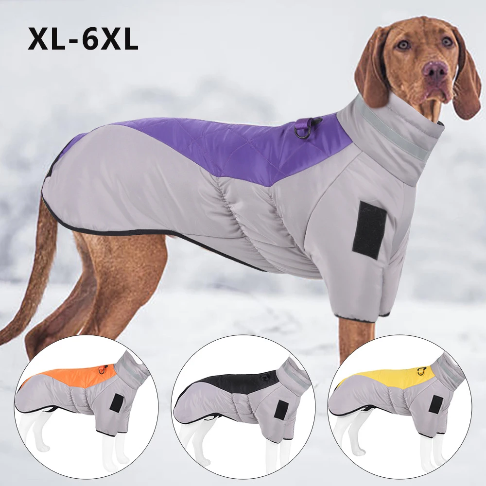Winter Waterproof Big Dog Jacket Vest Reflective With High Collar Warm Pet Dog Coat French Bulldog Suit For Dog Clothes For Dogs