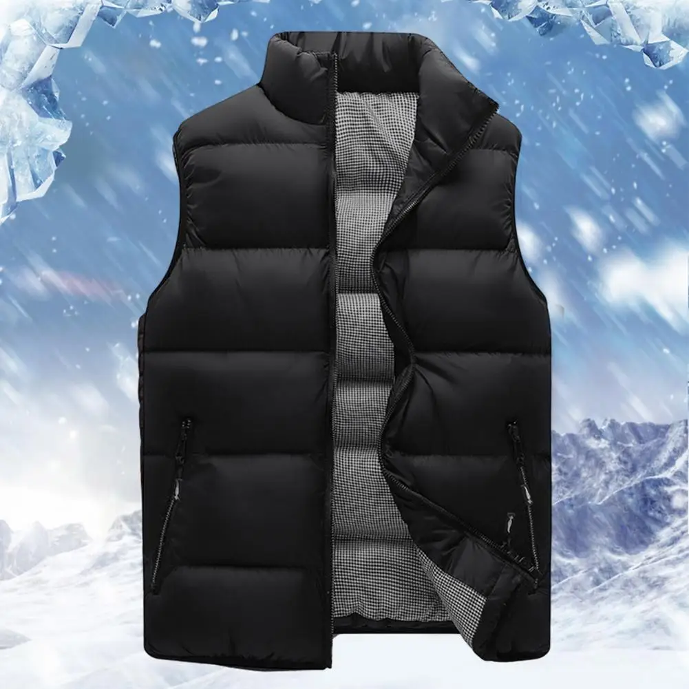 

Popular Thermal Vest Jacket Washable Men Waistcoat Fine Stitching Warm Pockets Waistcoat Coldproof