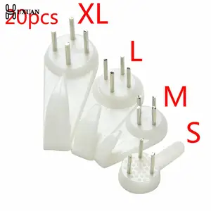 Настенные крючки для крепления фотографий, картин белого цвета, пластиковые Невидимые, крючок фоторамки, 20 шт.