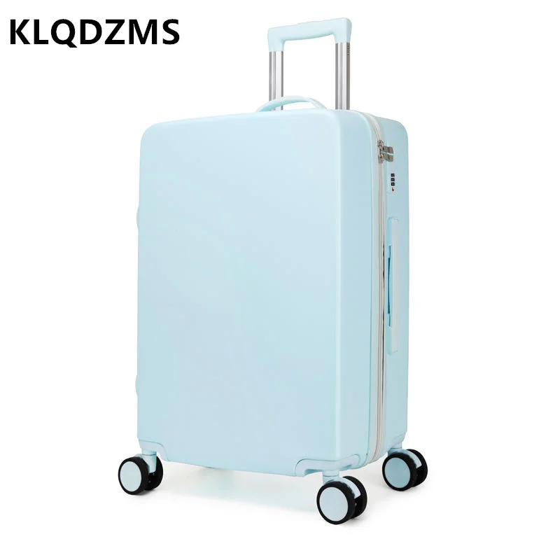 KLQDZMS New Lightweight 22/24/26/28 Inch Small Fresh Suitcase Female Japanese Student Railing Suitcase 20 Inch Boarding Case