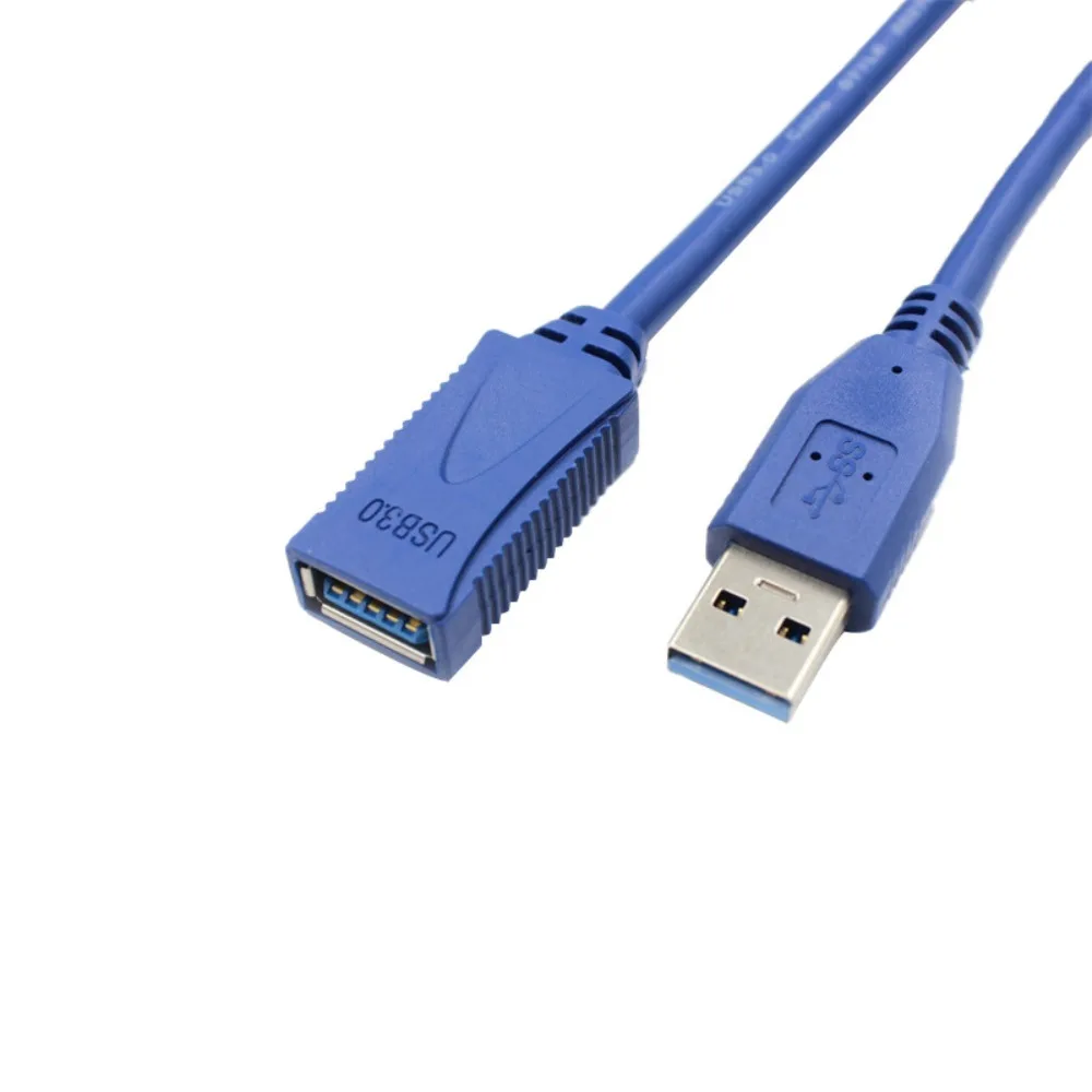 

USB Male To Female USB Male To Female Cable Copper Blue USB Extender Cord 0.3m/1m/1.5m/3m/5m USB Extended Line for Computer