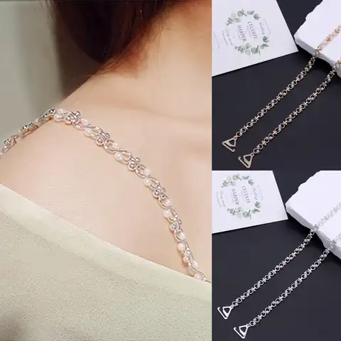 Free shipping New Silver Plated Metallic Sexy Rhinestone Bra Straps For Women Elegant Crystal Bra Shoulder Lingerie Accessories