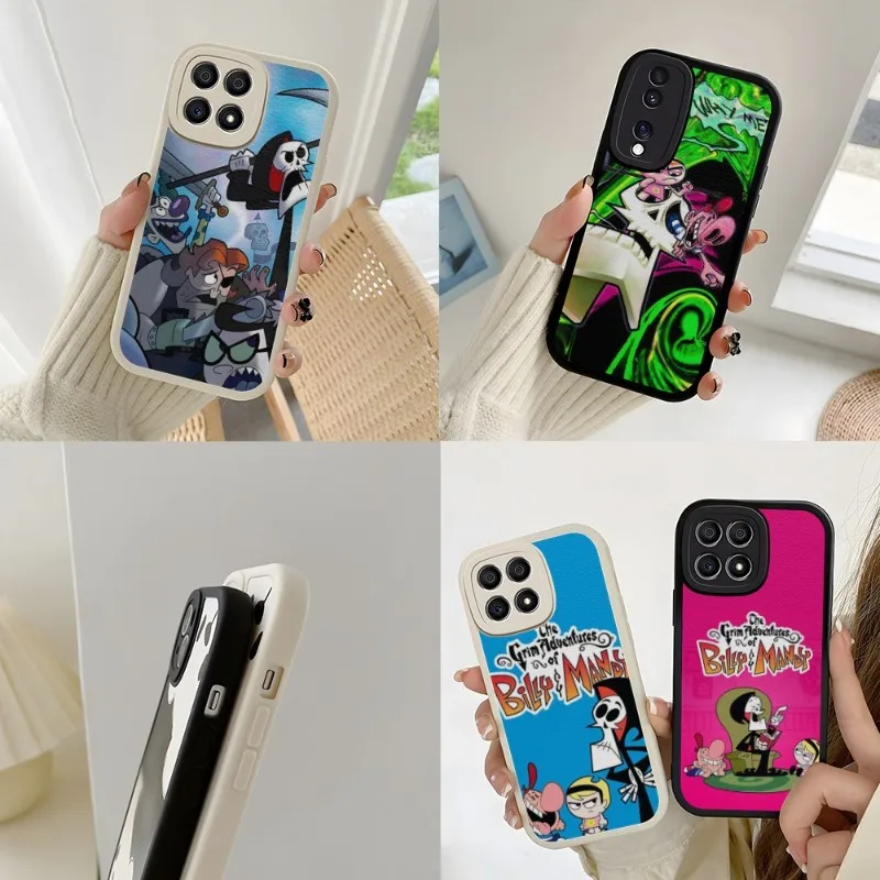 Grim Adventures Of Billy And Mandy Phone Case For Huawei P30 P40 P50 Mate 30 40 50 Nova 8 9 9SE 10 Y70 10z Pro Plus Lambskin