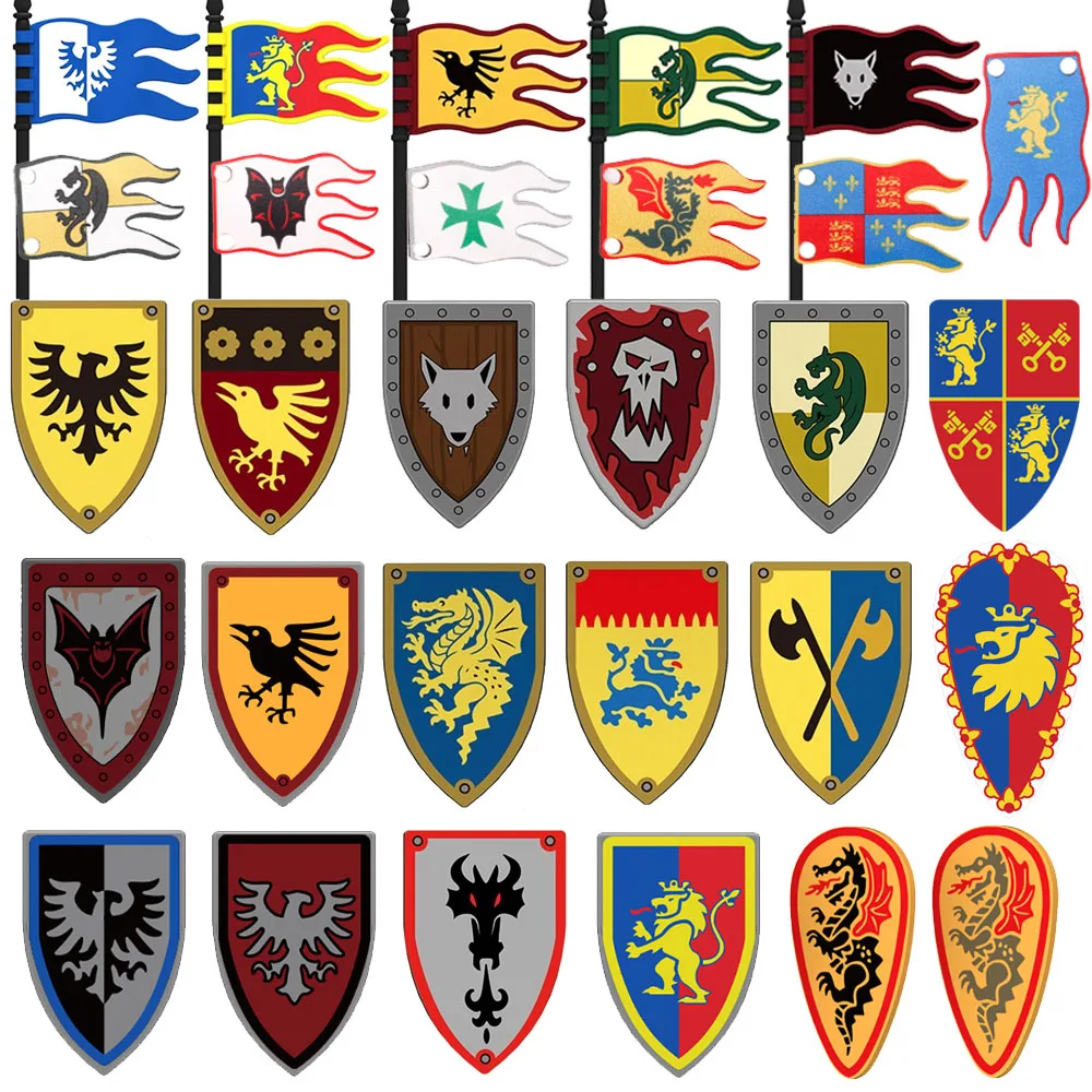 Medieval Military Castle Knight Soldier Shields Bu