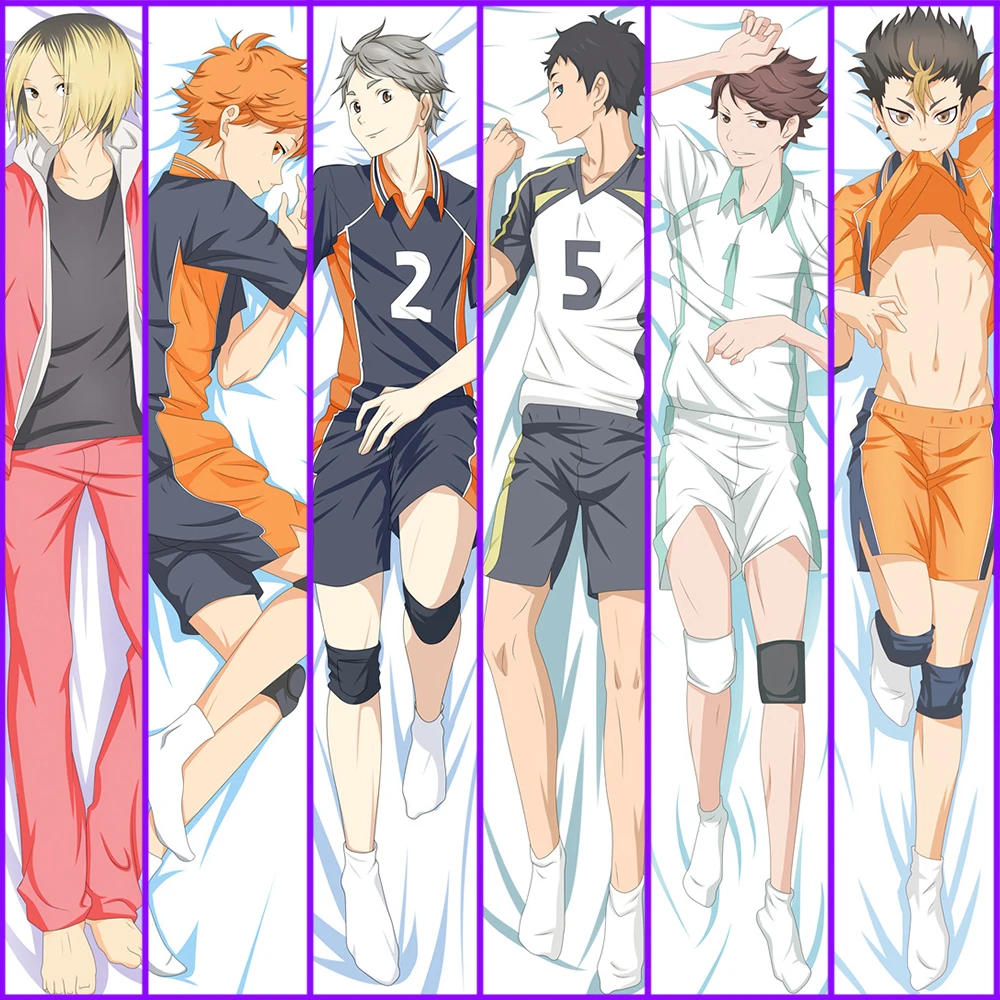 

Anime Haikyu Shoyo Hinata Dakimakura Hugging Body Pillow Case Male Character Tobio Kageyama Throw Cover Home Bedding