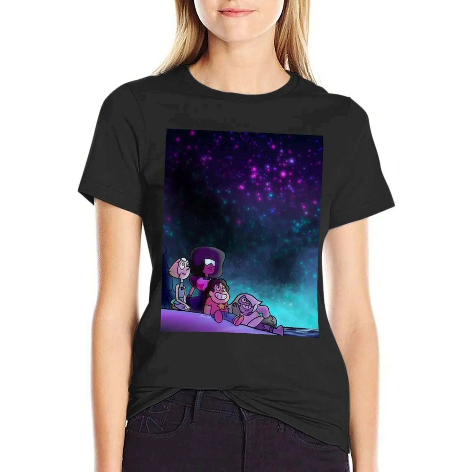 Футболка Steven Universe Intro Stargazing (v1) милые топы кавайная одежда винтажная для женщин