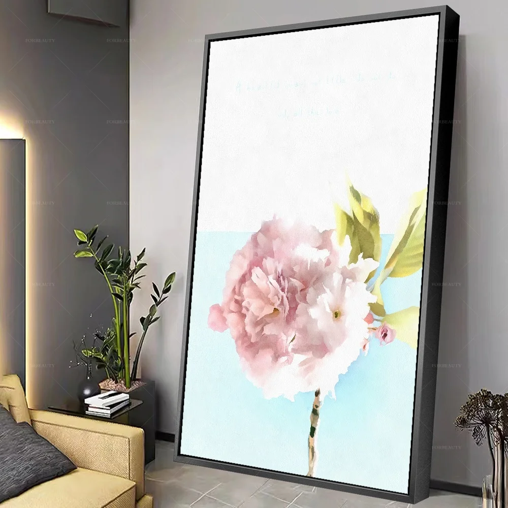 

Forbeauty розовые цветы распылитель Печать на холсте картина водонепроницаемая и легкая Настенная картина маслом постер для декора комнаты