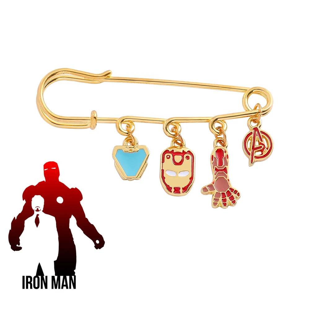 

Marvel Legends Spiderman Iron Man Big Brooch Pin Badge for Men Friend Accessories Jewelry Kids Party Xmas Gifts