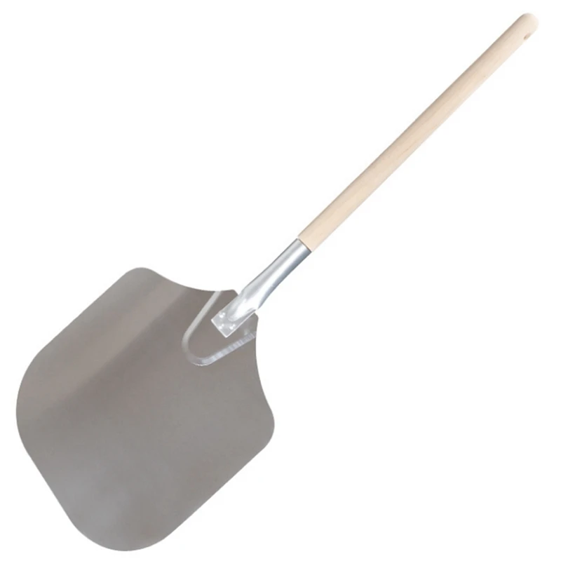

Лопатка для пиццы с деревянной ручкой, алюминиевая лопатка, инструменты для выпечки, алюминиевая лопатка для пиццы, кухонная лопатка для бл...