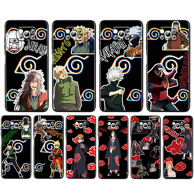 

Anime Guy Naruto Cartoon Case For Xiaomi Poco M4 X3 F3 GT NFC M3 C3 M2 F2 F1 X2 Pro Mi Mix3 Silicone Soft Black Phone Cover Capa