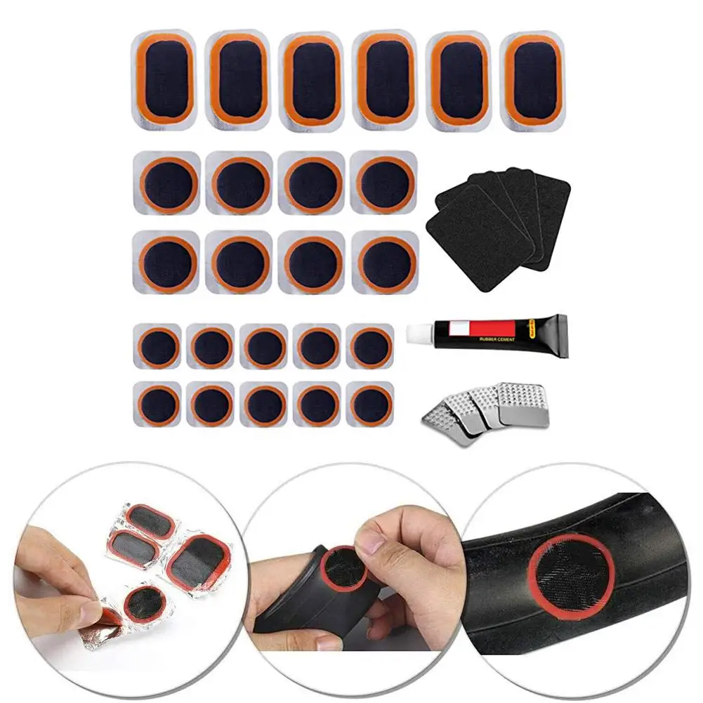 Наборы для ремонта велосипедных шин портативные резиновые заплатки плода