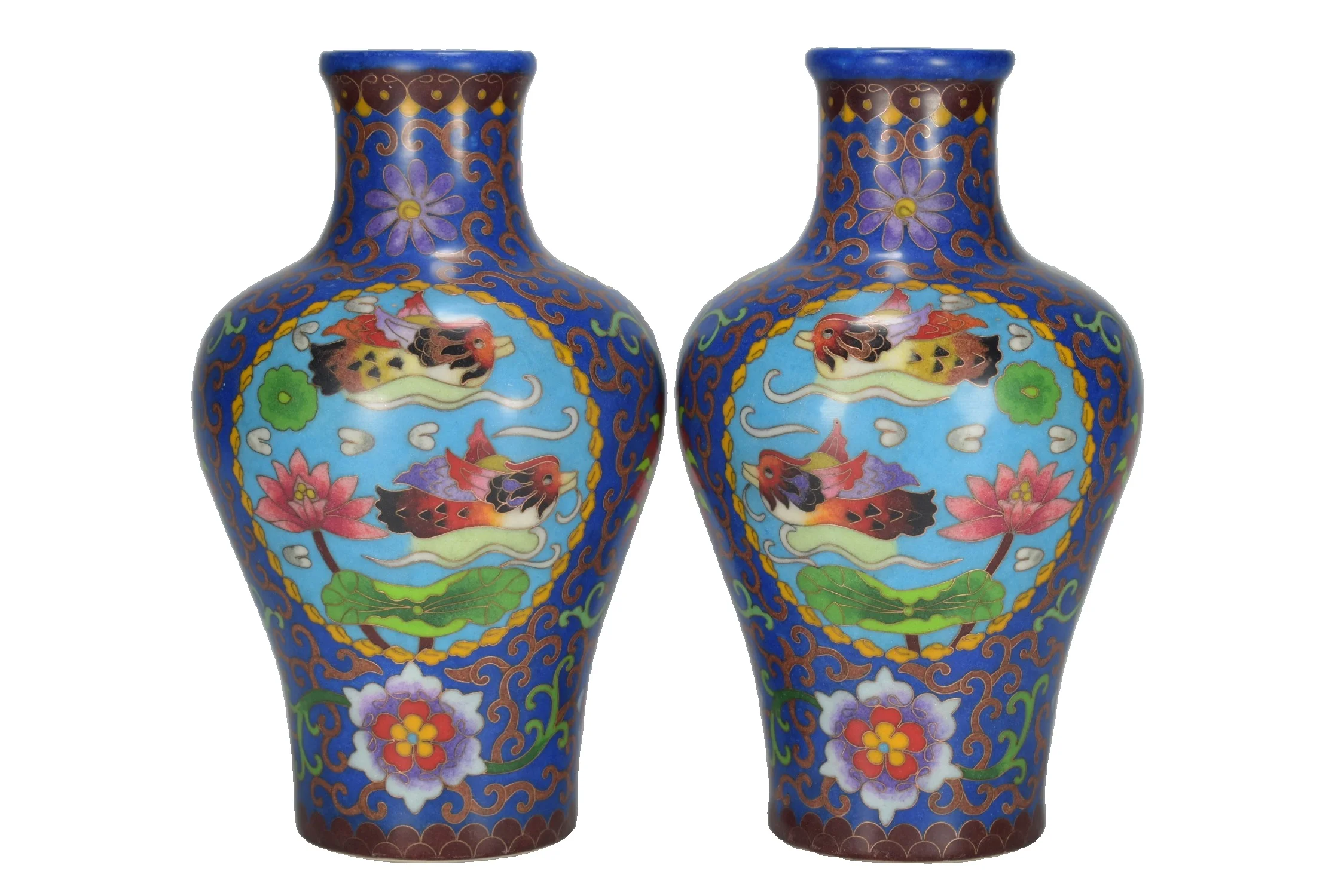 

MOZART Daming Chenghua Year System Porcelain Tire Cloisonné Passionflower Open Window Mandarin Duck Splash Water Pattern