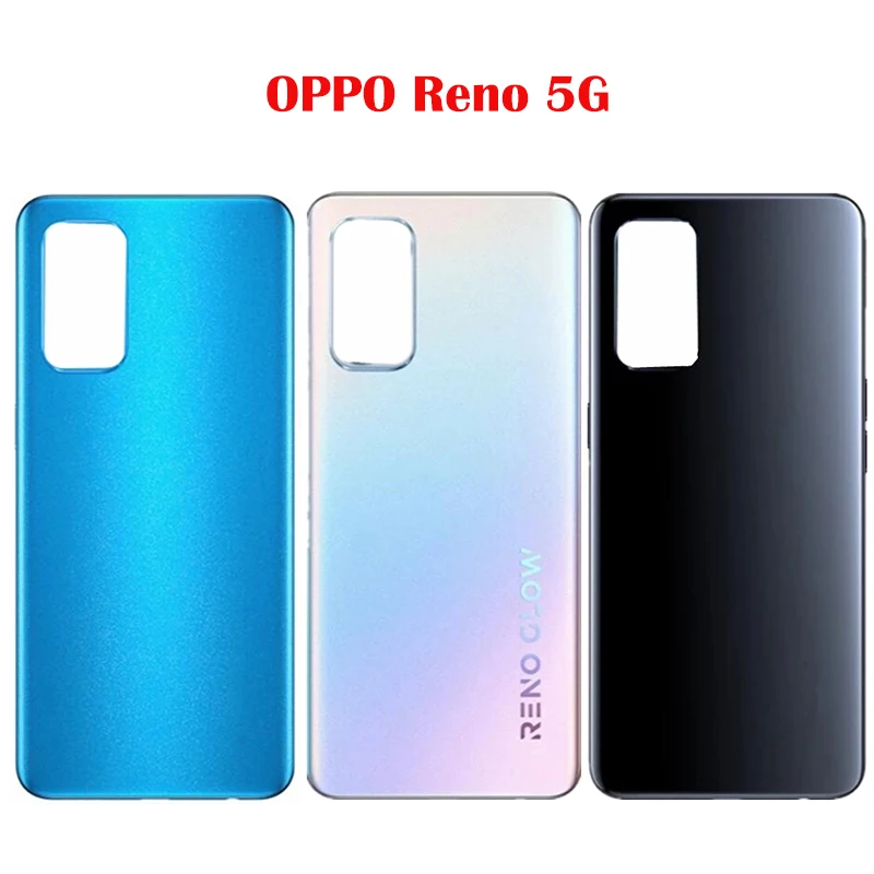 

6.43" For OPPO Reno5 5G Back Battery Cover Rear Housing Door Glass Case For Oppo Reno 5 5GBattery Cover