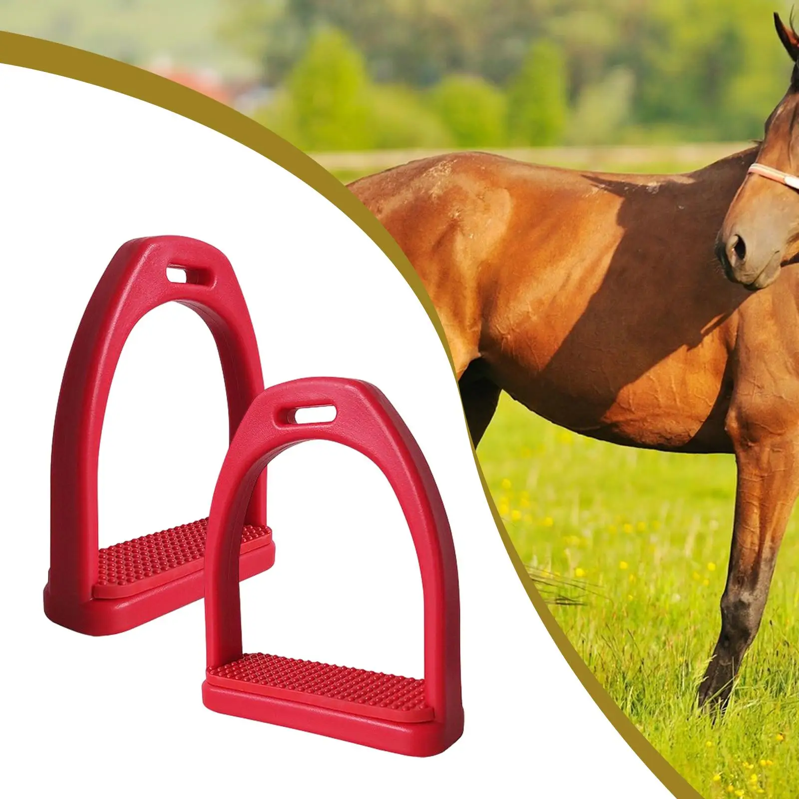

2pcs Durable Plastic Safety Equestrian Adults Wide Track Anti Slip Horse Riding Stirrups Children Outdoor Equipment Comfortable