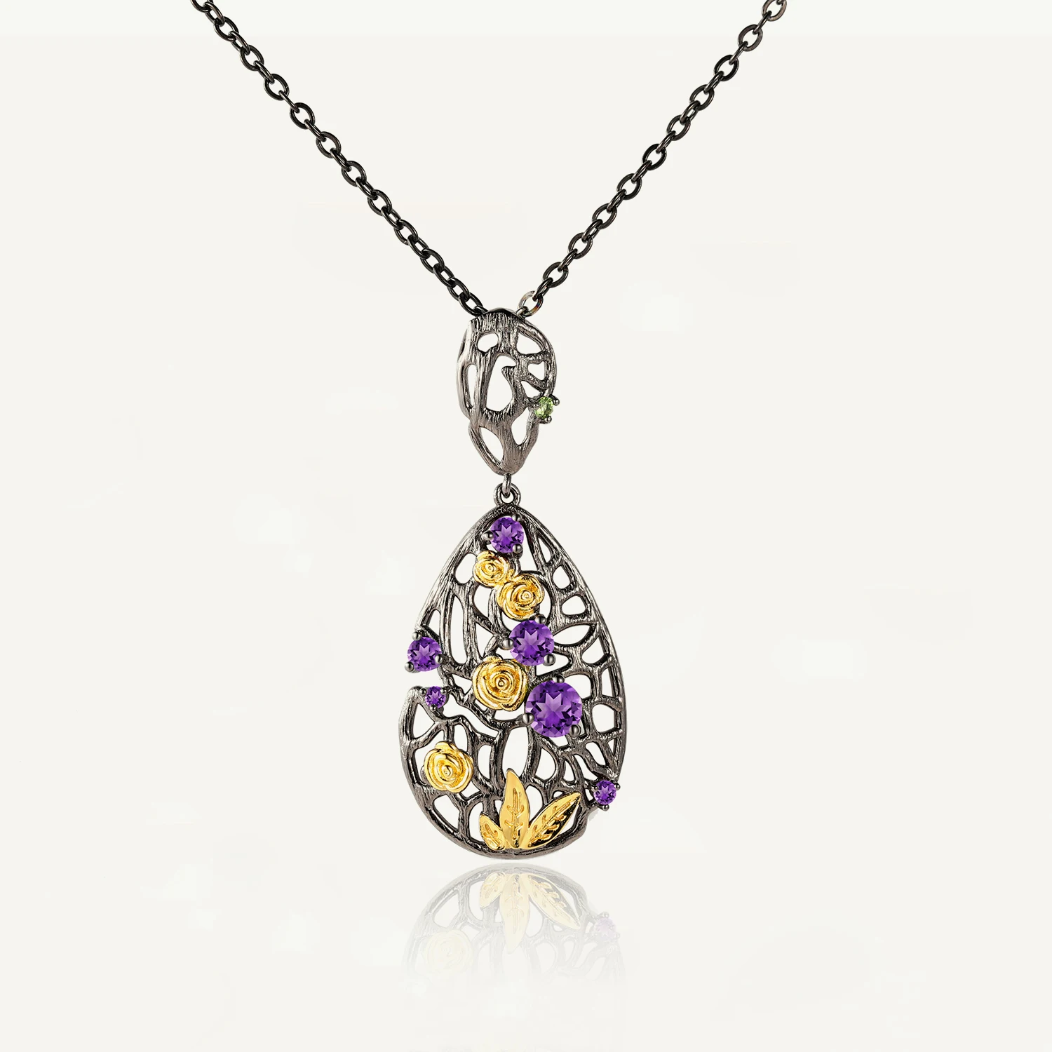

Ожерелье с подвеской GEM'S BALLET Secret Garden, оригинальный дизайн, ювелирное изделие, Настоящее серебро 925 пробы, эмаль, ожерелье для женщин, подарок